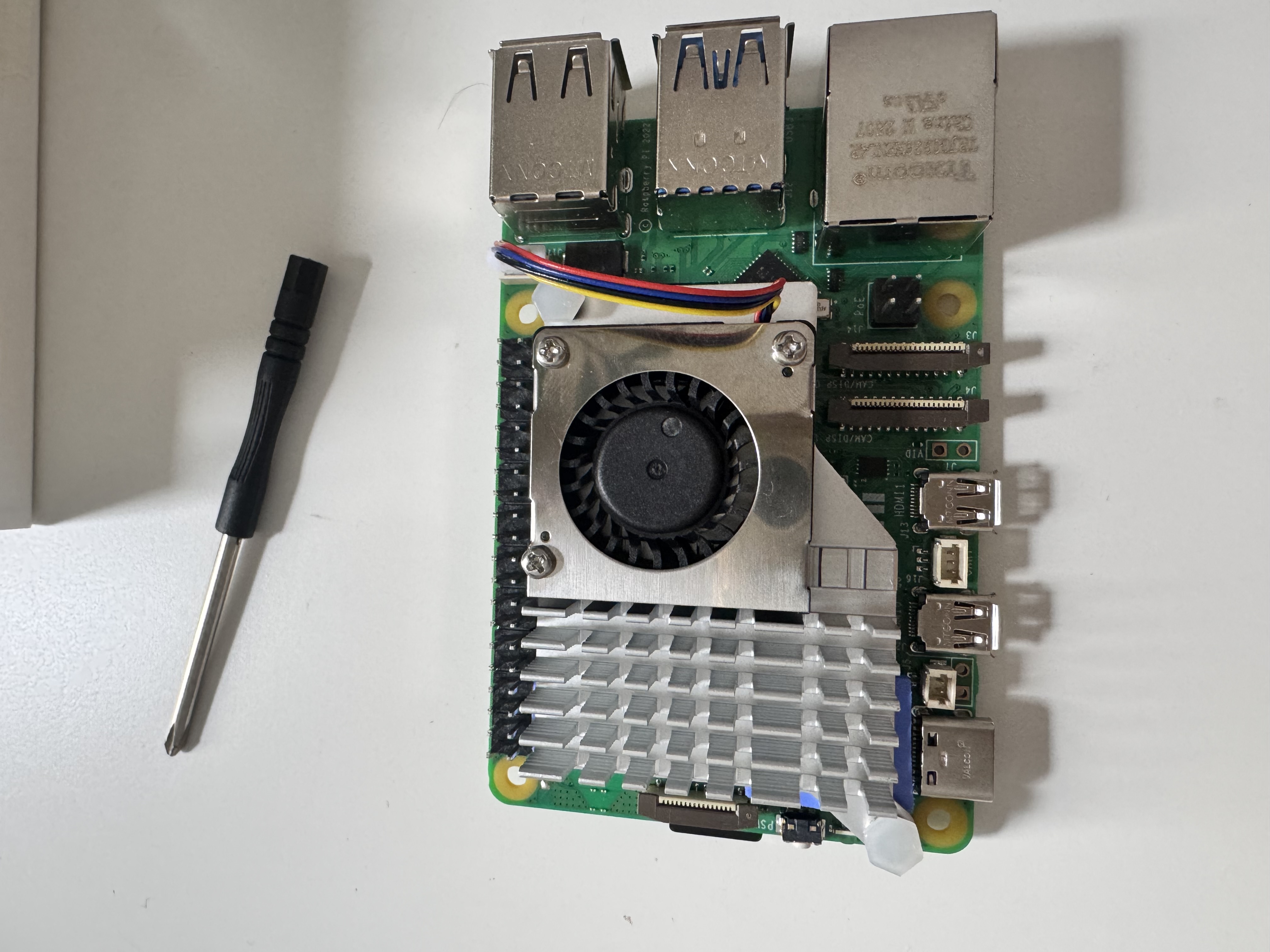Raspberry Pi 5 with active cooler installed